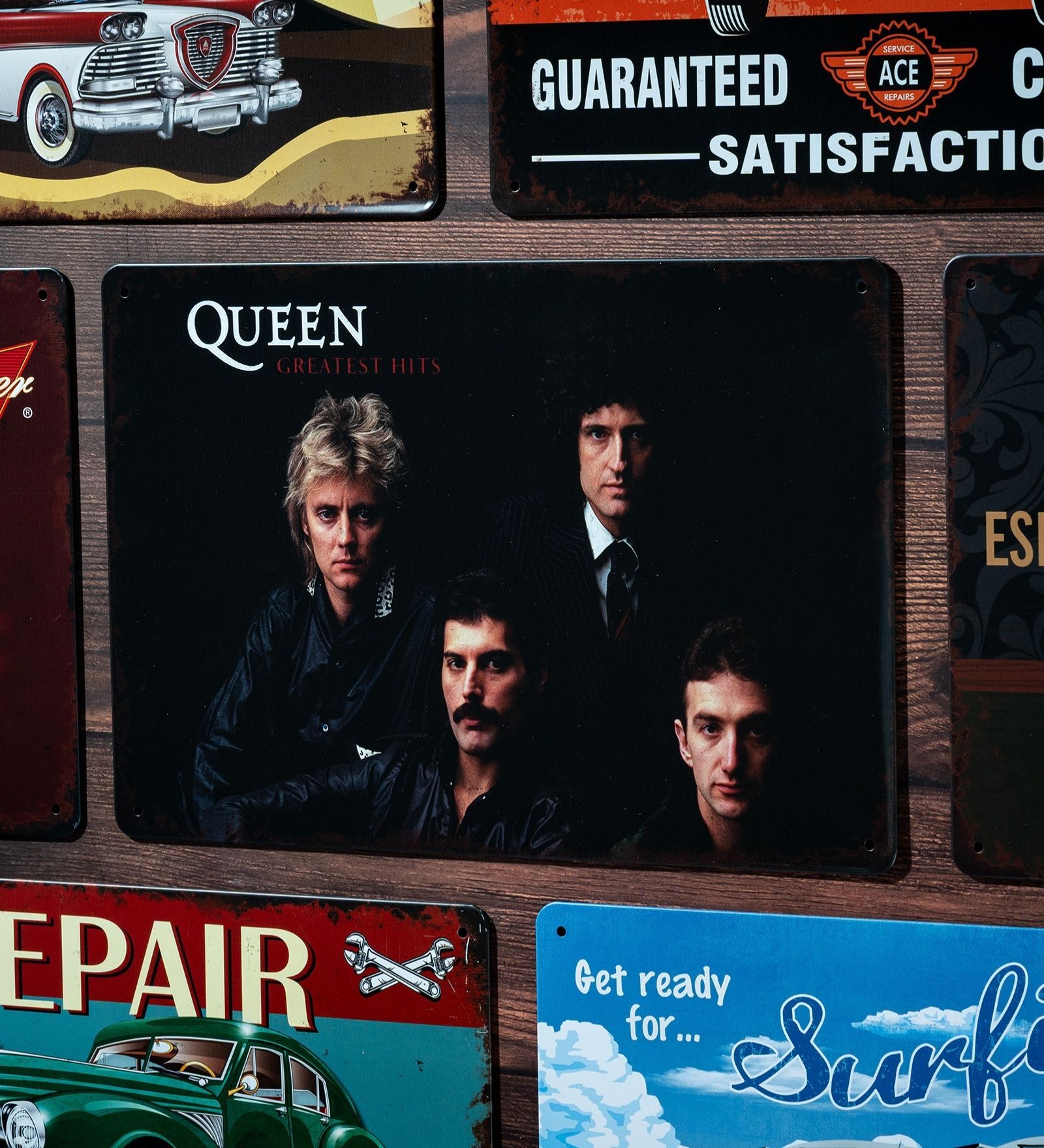 Number Plates Big Wall Sign Queen Greatest Hits Rock Band