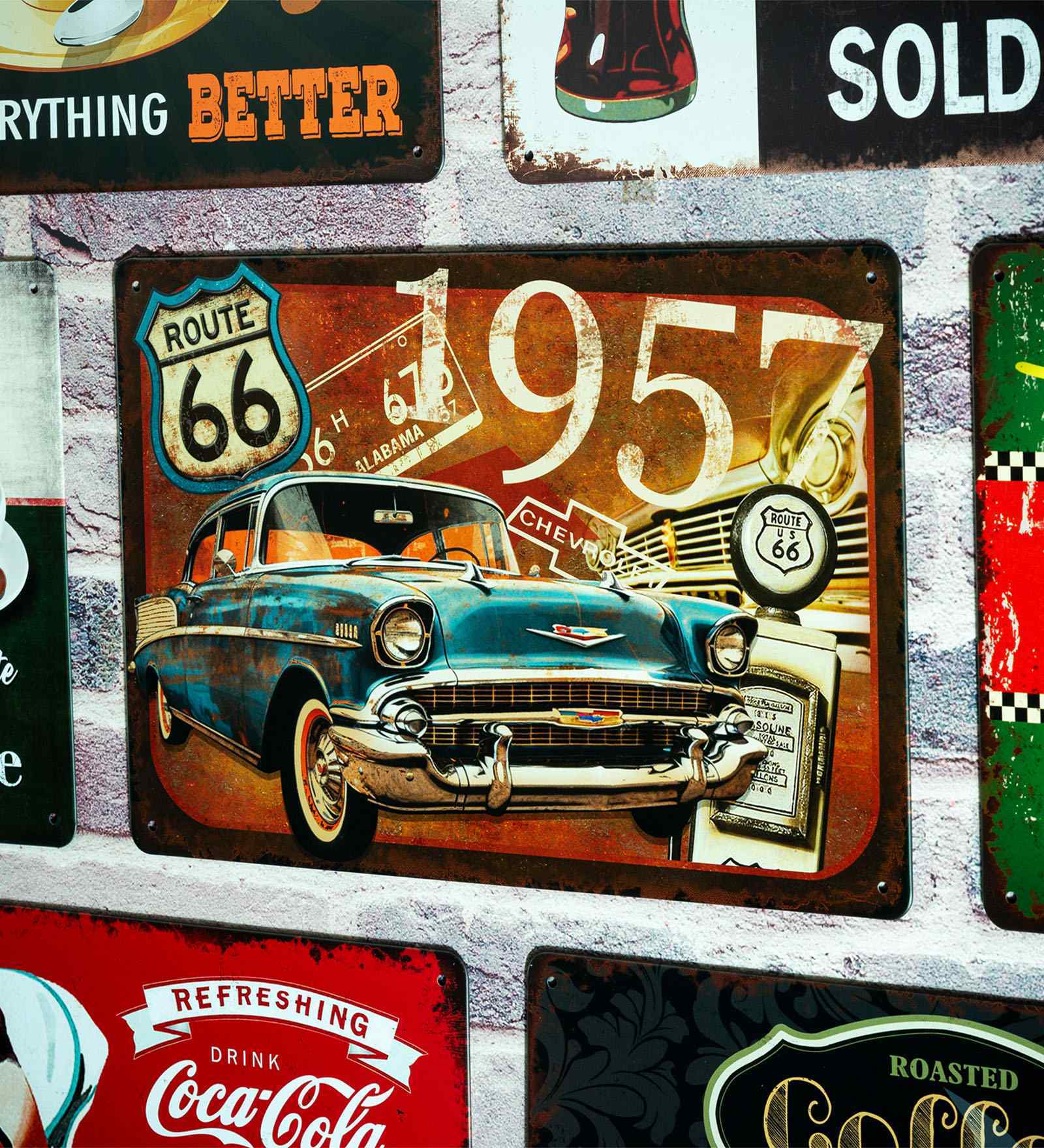 Big wall sign Chevrolet 1957 Metal Plate