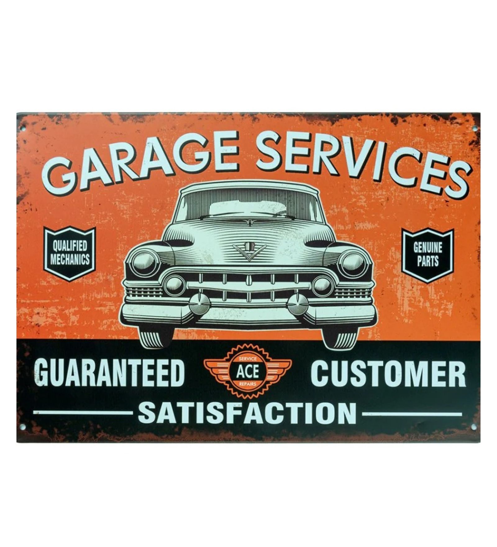 Big wall sign Ford Quality Mechanics Metal Plate