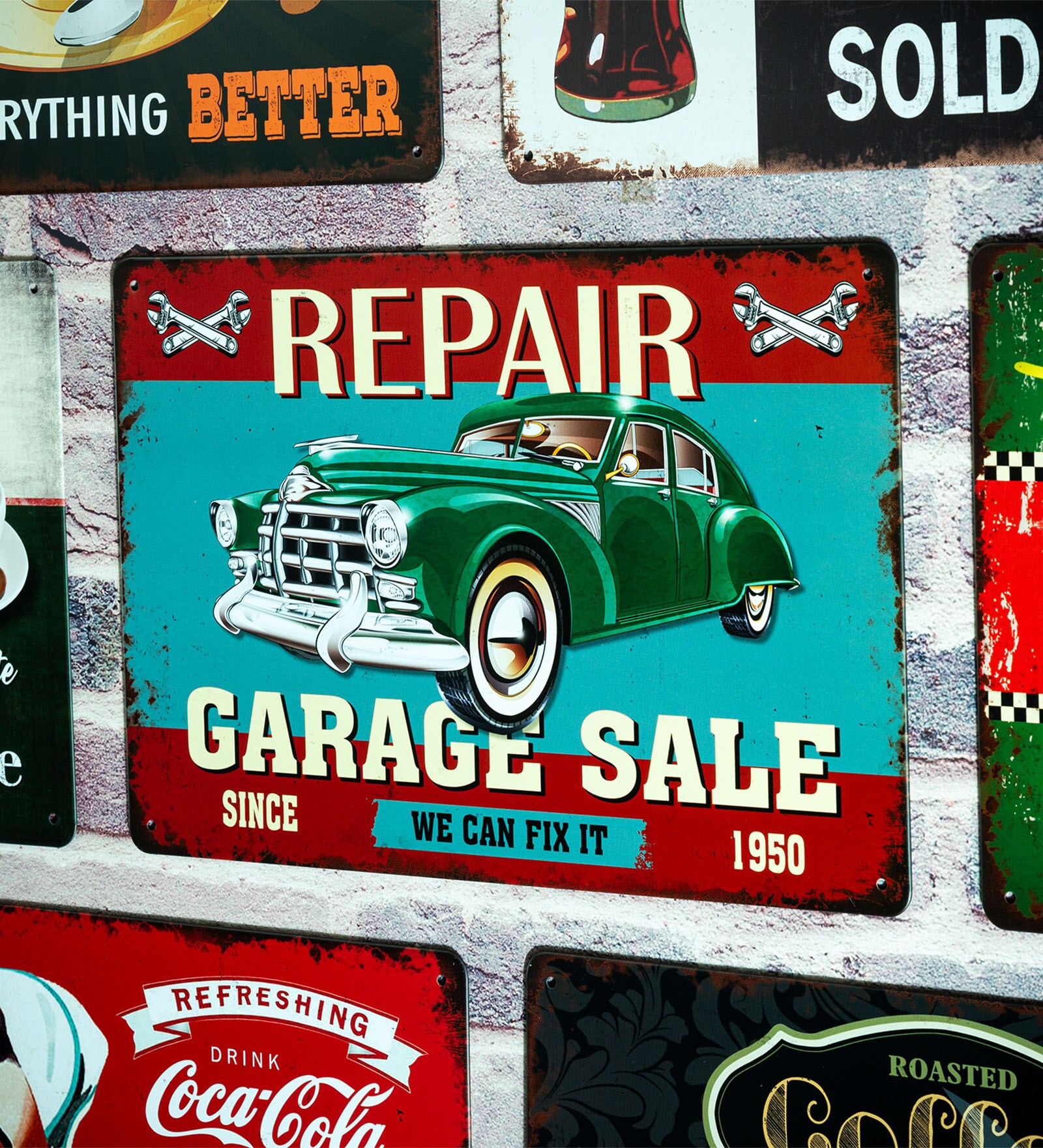 Ford Repair Garage Sale Metal Plate