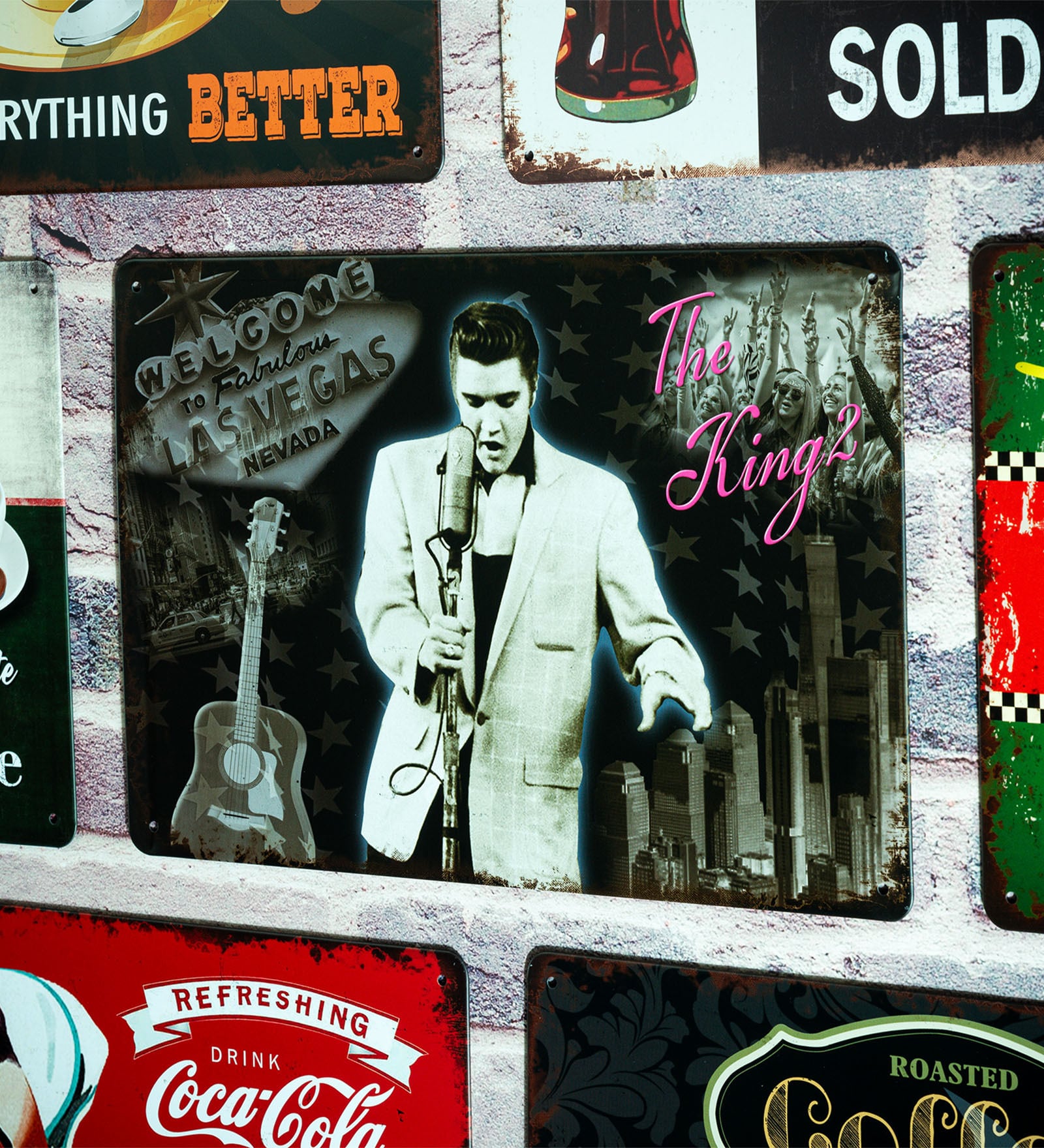 Big wall sign The King2 Singer Metal Plate