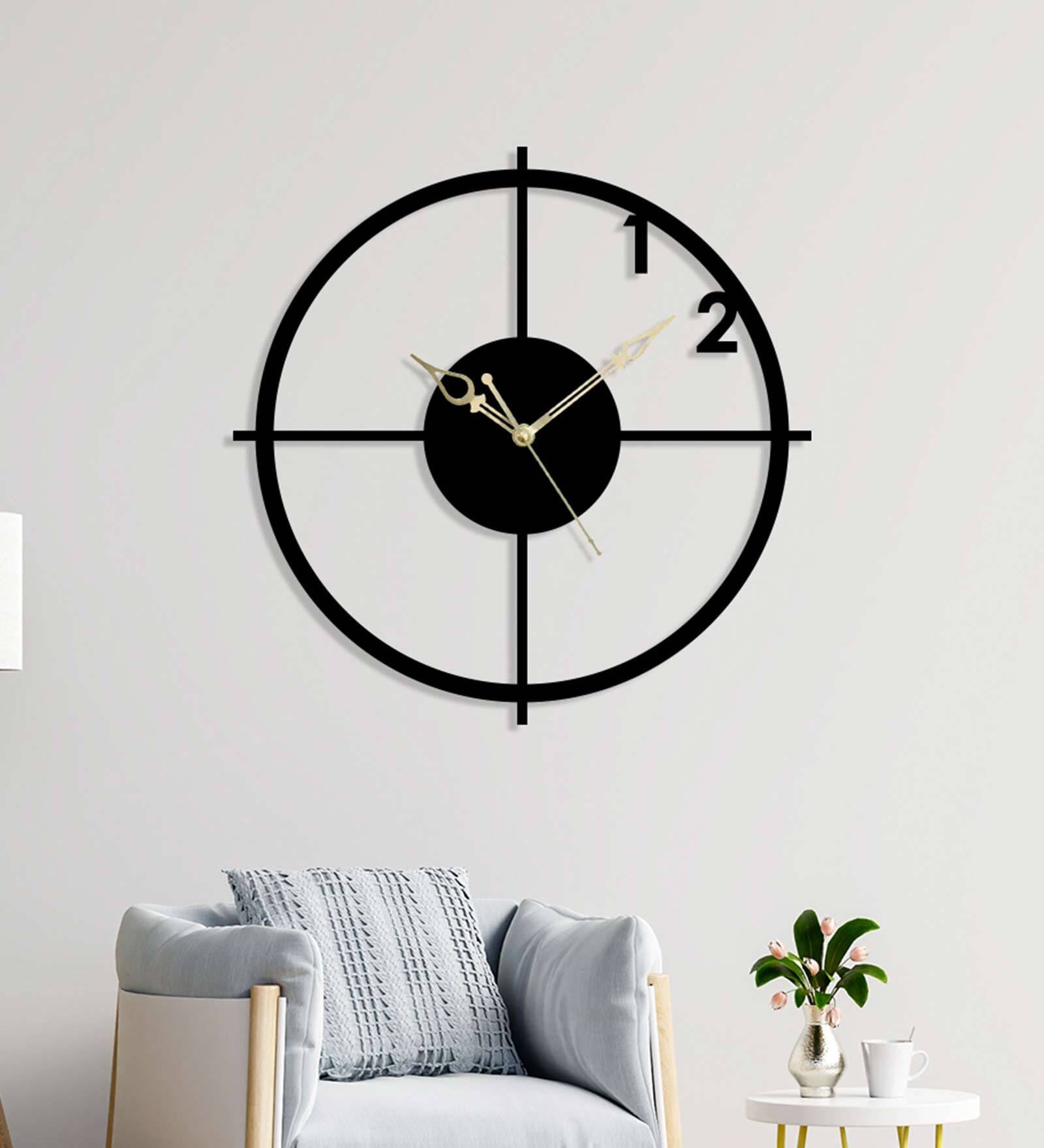 Multicolour Metal Numeric Number Novelty Wall Clock
