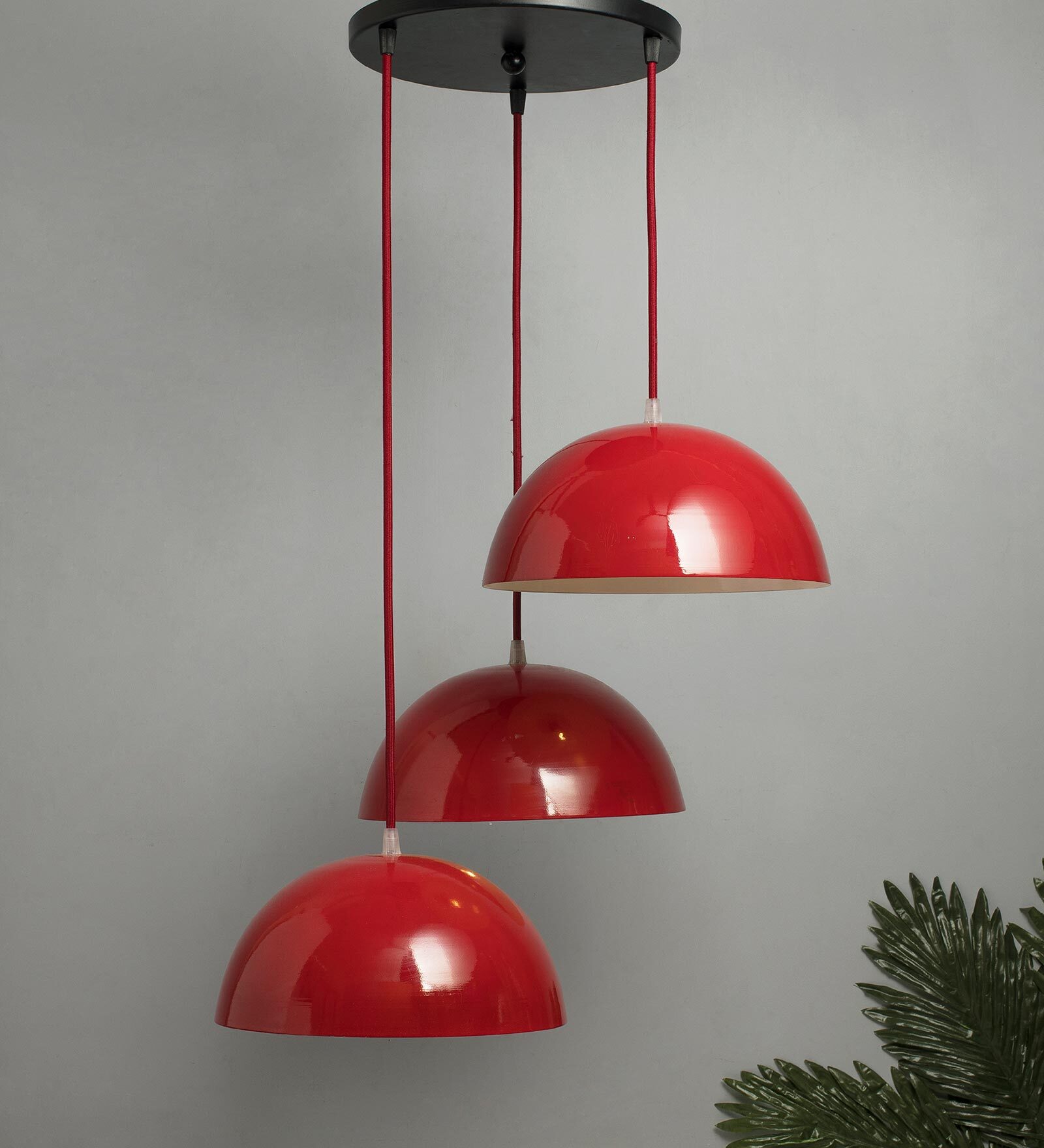 Numero Black Metal Cluster Hanging Light