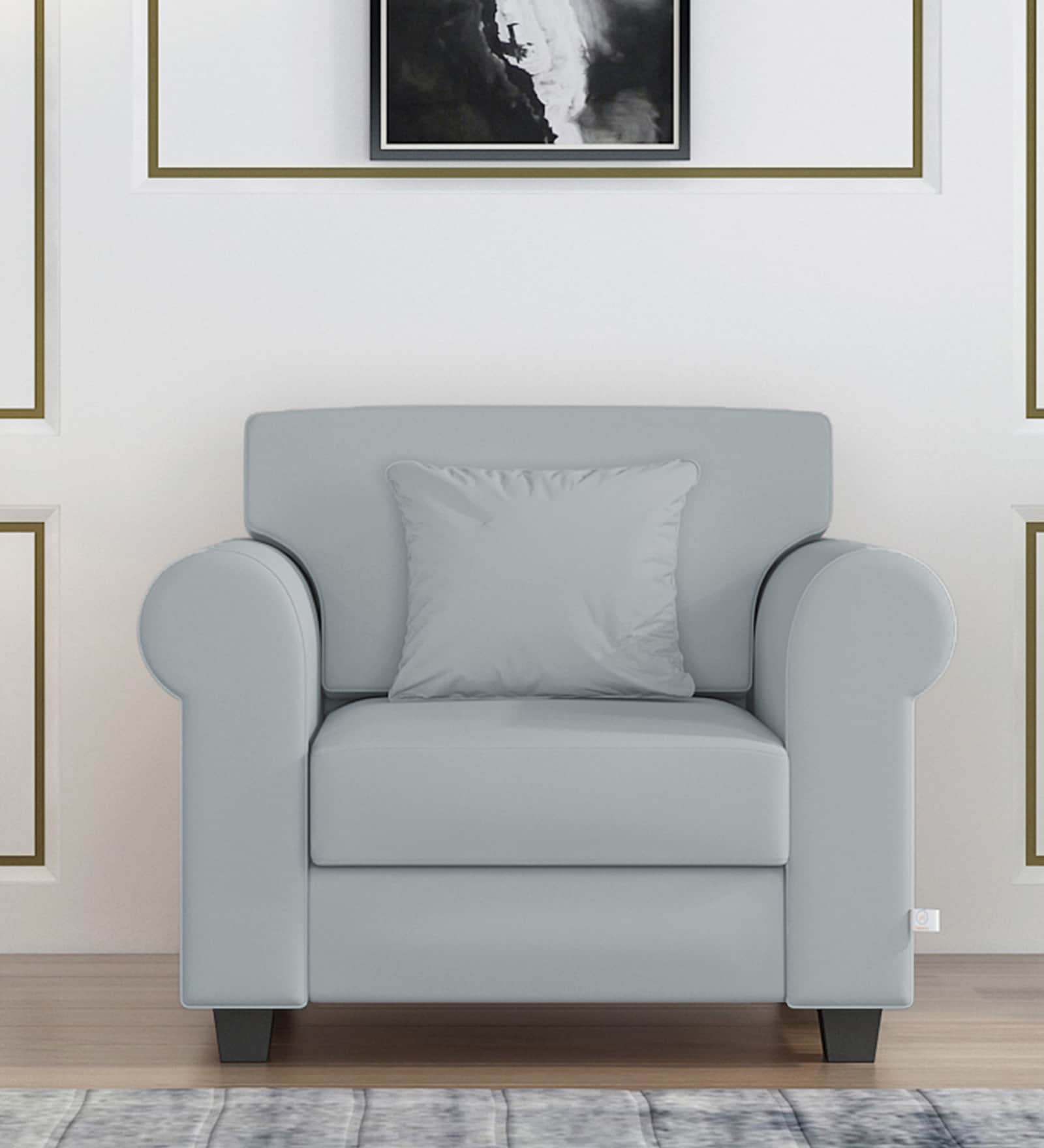 Numonk 1 Seater Sofa In Pubble Grey Colour