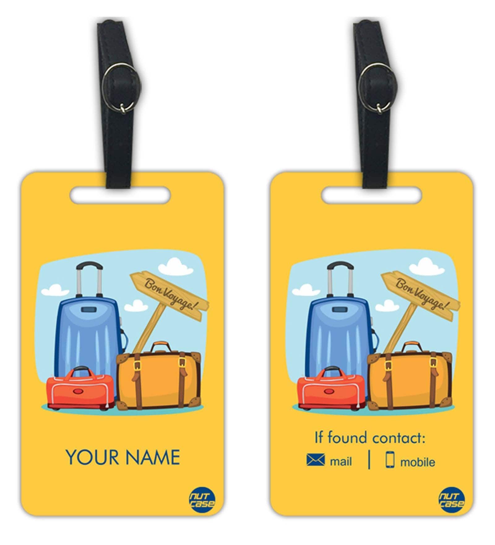 Buy Nutcase Bon Voyage Suitcase Polyfabric Baggage Tags Set of 2