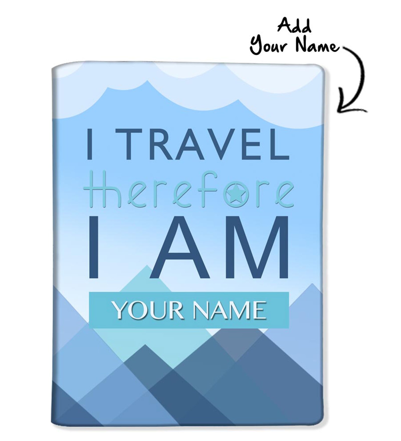 Nutcase I Travel Therefore Polyfabric Add Your Name Personalized Passport Holder
