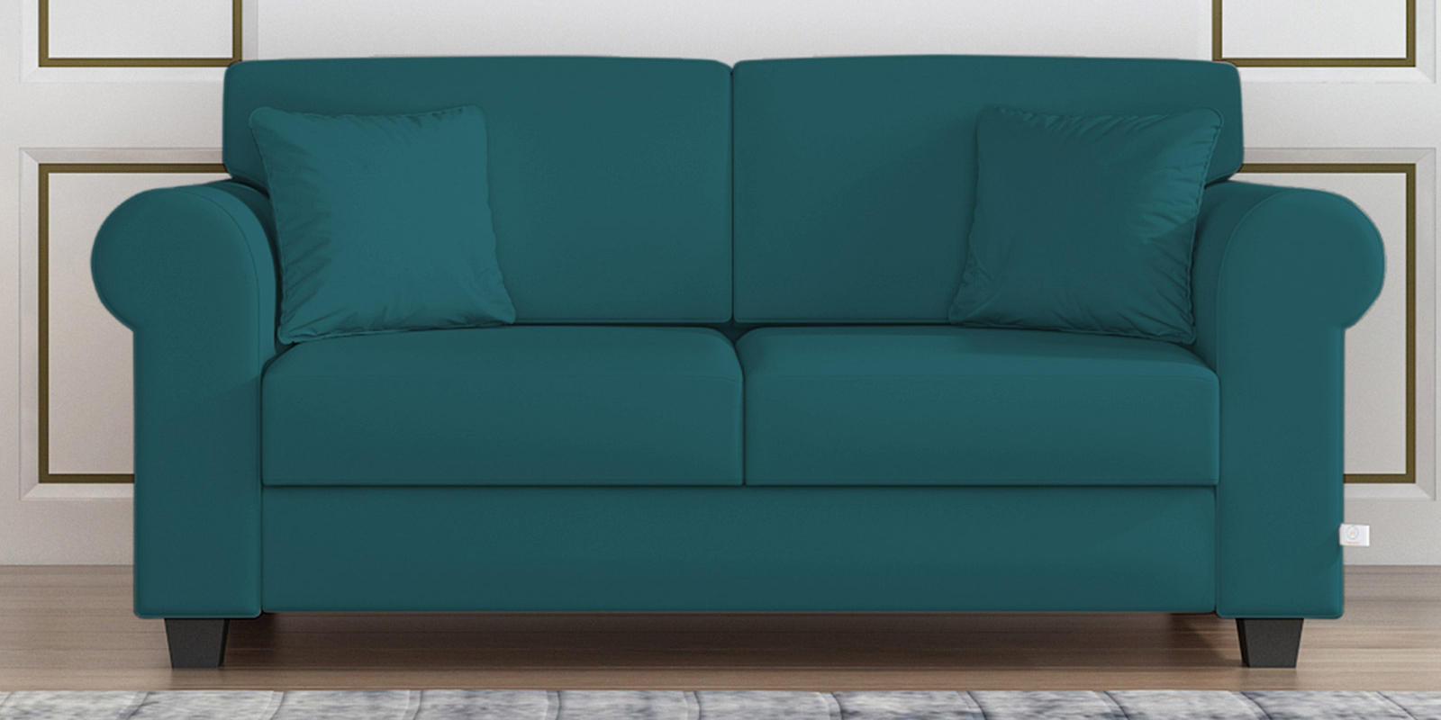 Numonk Fabric 2 Seater Sofa In Arabian Green Colour