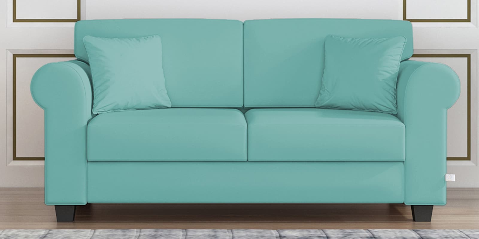 Numonk Velvet 2 Seater Sofa in Barmuda Aqua Colour