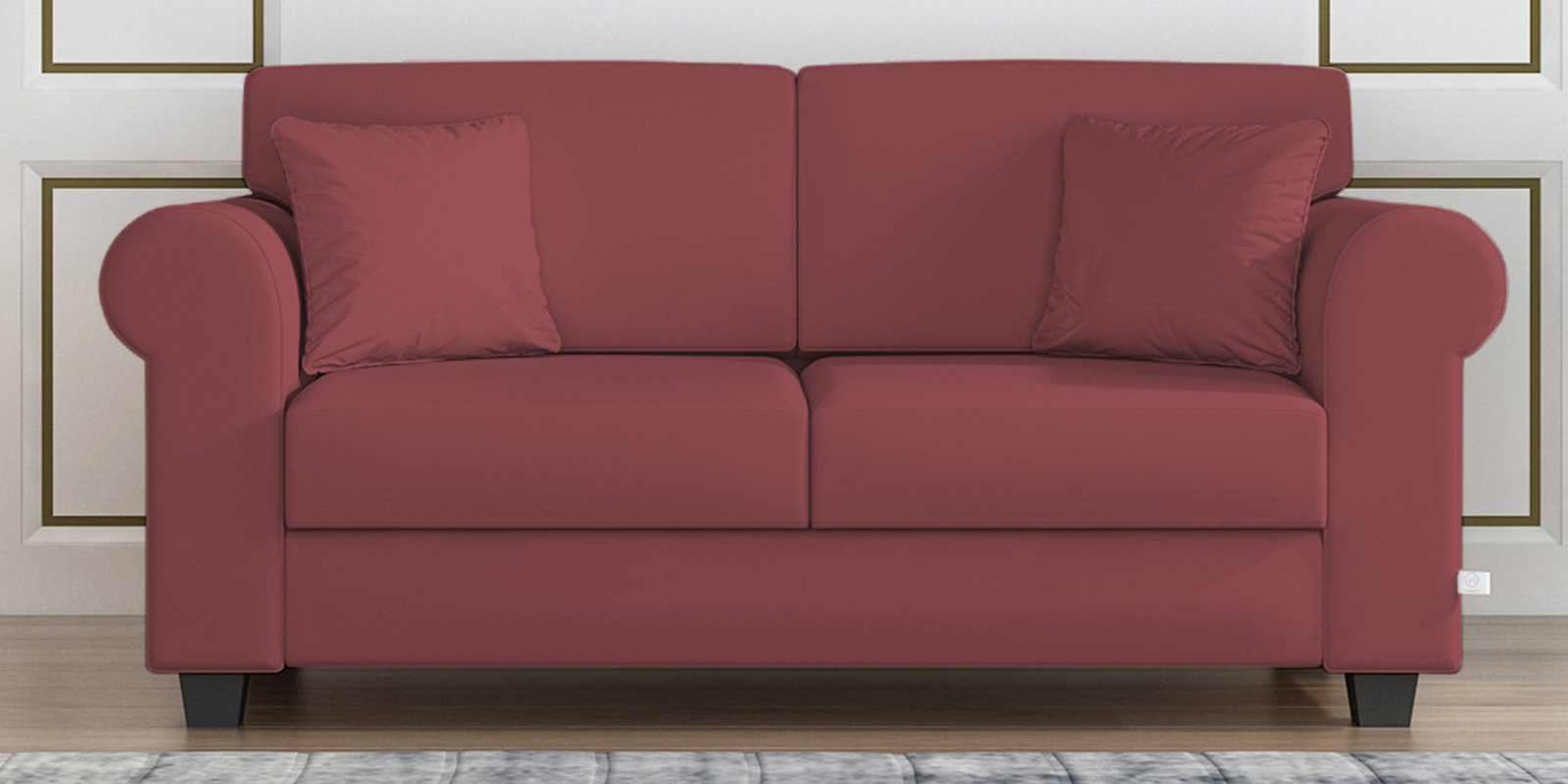 Numonk Velvet 2 Seater Sofa in Dusky Pink Colour