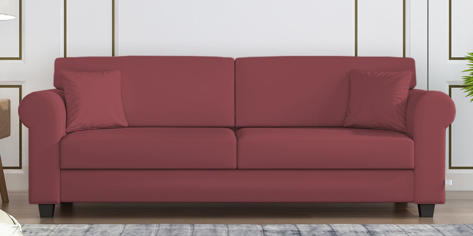 Numonk Velvet 3 Seater Sofa in Dusky Pink Colour