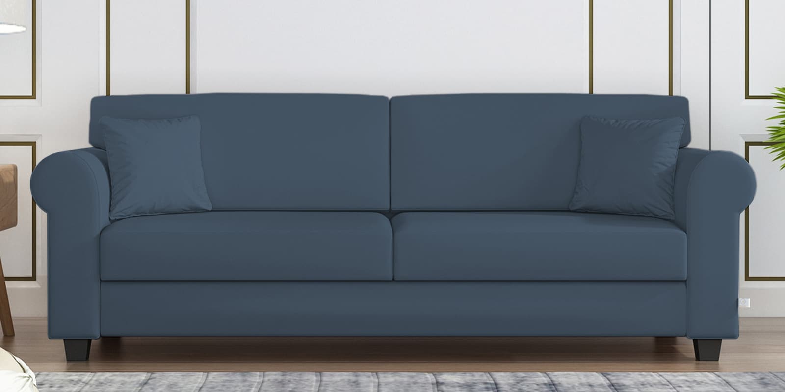 Numonk Velvet 3 Seater Sofa in Oxford Blue Colour