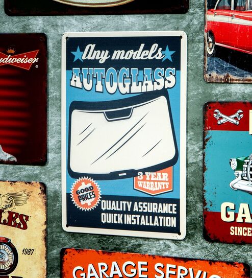 Number Plates Big Wall Sign Autoglass Automotive Theme