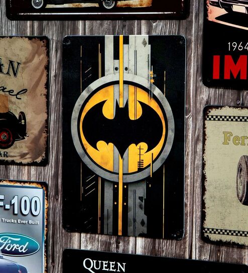 Number Plates Big Wall Sign Batman Superhero Theme