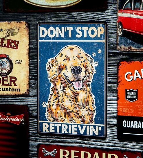 Number Plates Big Wall Sign Don't Stop Retrievin Music Theme