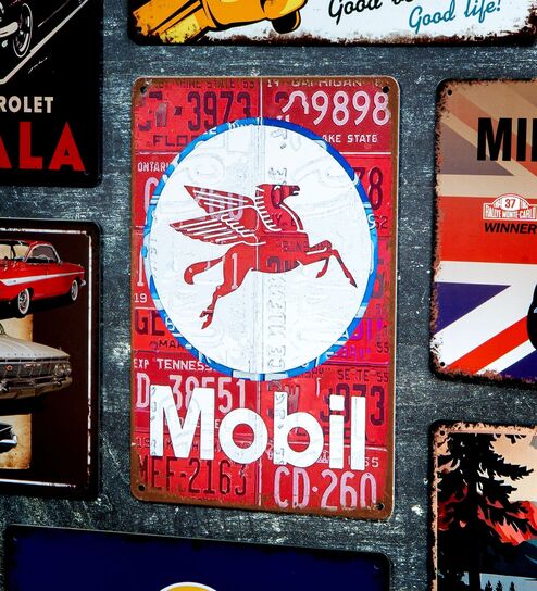 Number Plates Big Wall Sign Mobil Vintage Automotive