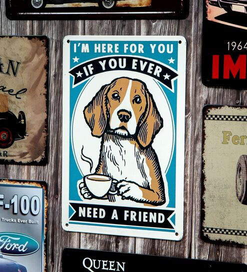 Number Plates Big Wall Sign Need A Friend Vintage Sign