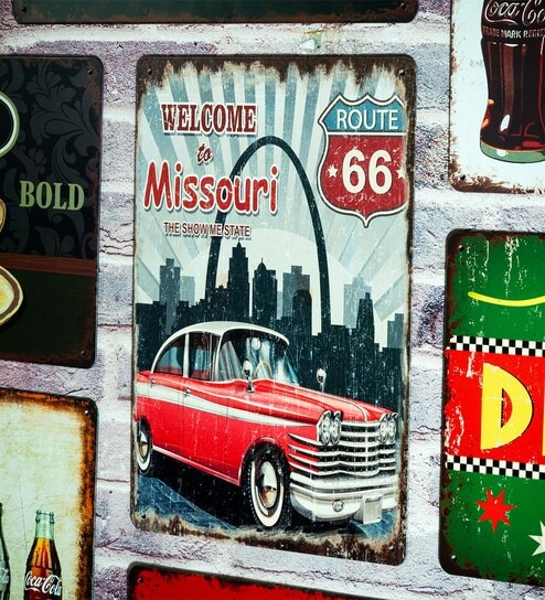 Big wall sign Chev Welcome To Missouri Metal Plate