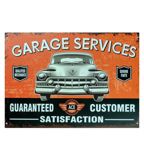 Big wall sign Ford Quality Mechanics Metal Plate