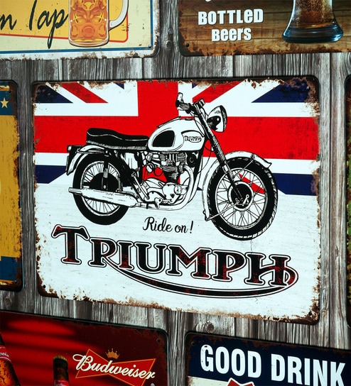 Big wall sign Triumph Metal Plate