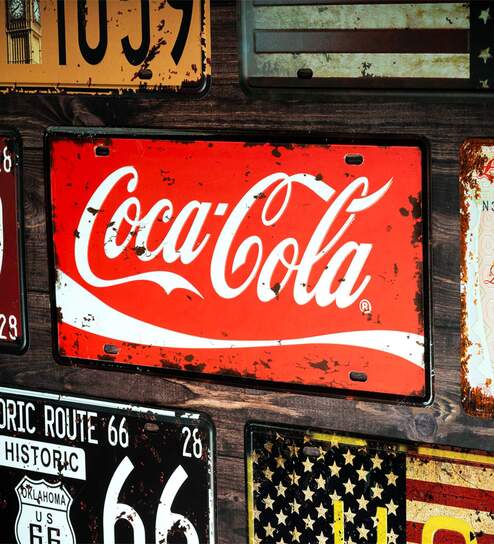 Wall sign Coca cola Logo Metal Plate