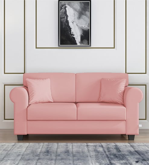 Buy Numonk Velvet 3 Seater Sofa in Millennial Pink Colour at 63% OFF by  Febonic | Pepperfry