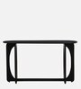 Nubian Mango Wood Console Table In  Wirebrush Black Finish