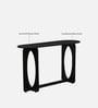 Nubian Mango Wood Console Table In  Wirebrush Black Finish