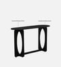 Nubian Mango Wood Console Table In  Wirebrush Black Finish