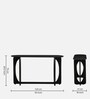Nubian Mango Wood Console Table In  Wirebrush Black Finish