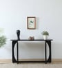 Nubian Mango Wood Console Table In  Wirebrush Black Finish