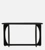 Nubian Mango Wood Console Table In  Wirebrush Black Finish