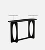 Nubian Mango Wood Console Table In  Wirebrush Black Finish