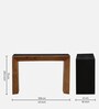 Nubian Mango Wood Console Table In Black And Natural Wirebrush  Finish