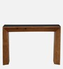 Nubian Mango Wood Console Table In Black And Natural Wirebrush  Finish