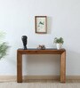 Nubian Mango Wood Console Table In Black And Natural Wirebrush  Finish