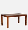 Nuevo Sheesham Wood 6 Seater Dining Set in Scratch Resistant Honey Oak Finish With Bench