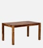 Nuevo Sheesham Wood 6 Seater Dining Set in Scratch Resistant Rustic Teak Finish With Bench