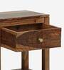 Nuevo Sheesham Wood Bedside Table In Scratch Resistant Rustic Teak Finish With Drawer