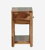 Nuevo Sheesham Wood Bedside Table In Scratch Resistant Rustic Teak Finish With Drawer