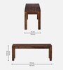 Nuevo Sheesham Wood Dining Bench in Scratch Resistant Provincial Teak Finish