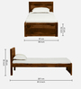 Nuevo Sheesham Wood Single Bed in Scratch Resistant Provincial Teak Finish