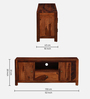 Nuevo Sheesham Wood TV Console in Scratch Resistant Honey Oak Finish For TVs Up To 55"