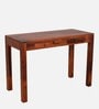 Nuevo Sheesham Wood Writing Table in Scratch Resistant Honey Oak Finish With Drawers