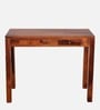 Nuevo Sheesham Wood Writing Table in Scratch Resistant Honey Oak Finish With Drawers