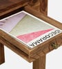 Nuevo Sheesham Wood Writing Table in Scratch Resistant Rustic Teak Finish With Drawers