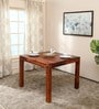 Nuevo Sheesham Wood 4 Seater Dining Table In Honey Oak Finish