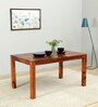 Nuevo Sheesham Wood 6 Seater Dining Table in Scratch Resistant Honey Oak  Finish
