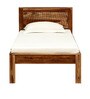 Nuevo Sheesham Wood Single Bed In Rustic Teak Finish