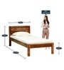 Nuevo Sheesham Wood Single Bed In Rustic Teak Finish