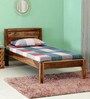 Nuevo Sheesham Wood Single Bed In Rustic Teak Finish